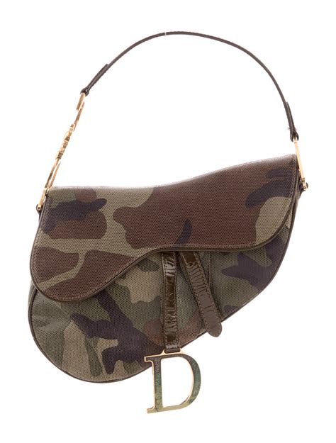 christian dior camo saddle bag|authentic christian dior saddle bag.